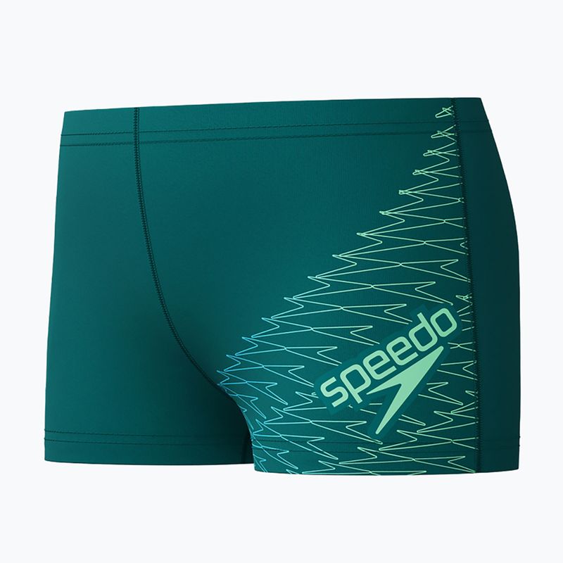 Vaikiškos plaukimo trumpikės Speedo Medley Logo Aquashort deep emerald/alfalfa green 3