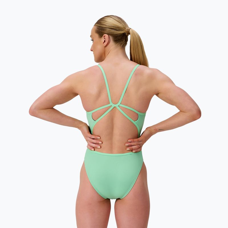 Moteriškas vientisas maudymosi kostiumėlis Speedo FL Solid Web Back alfalfa green 2