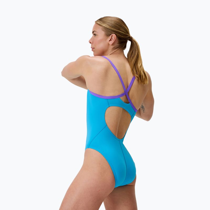 Moteriškas vientisas maudymosi kostiumėlis Speedo FL Solid Flyback 2.0 picton blue/indigo glow 3