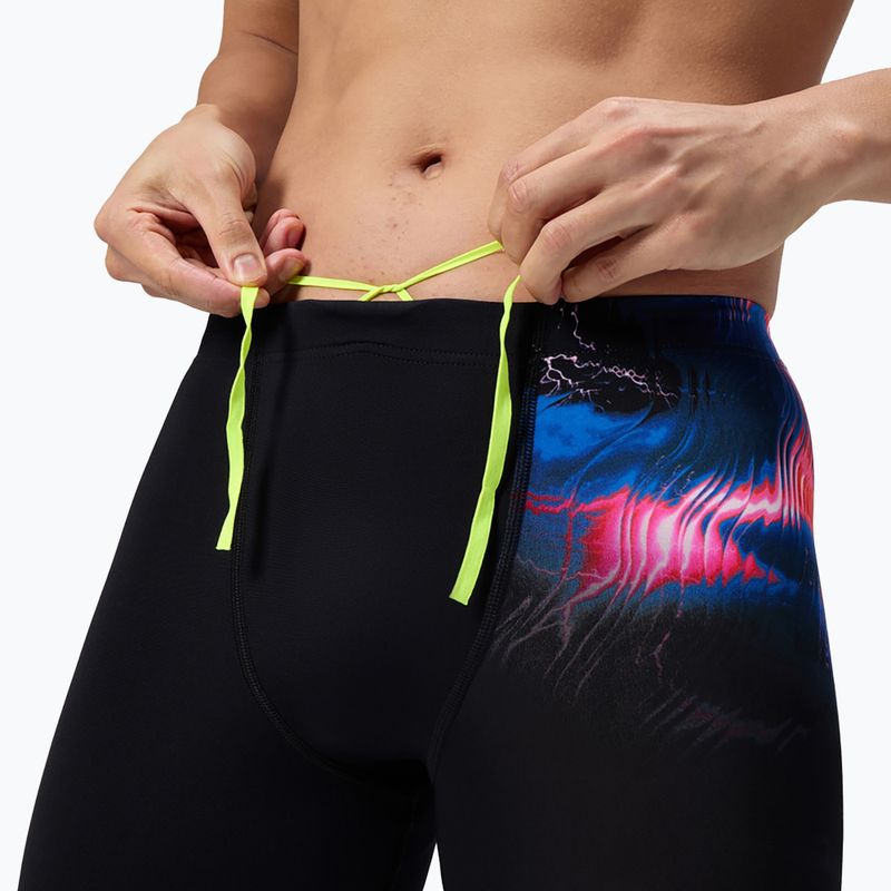 Speedo vyriški plaukimo marškinėliai Placement Printed electro static/black 5