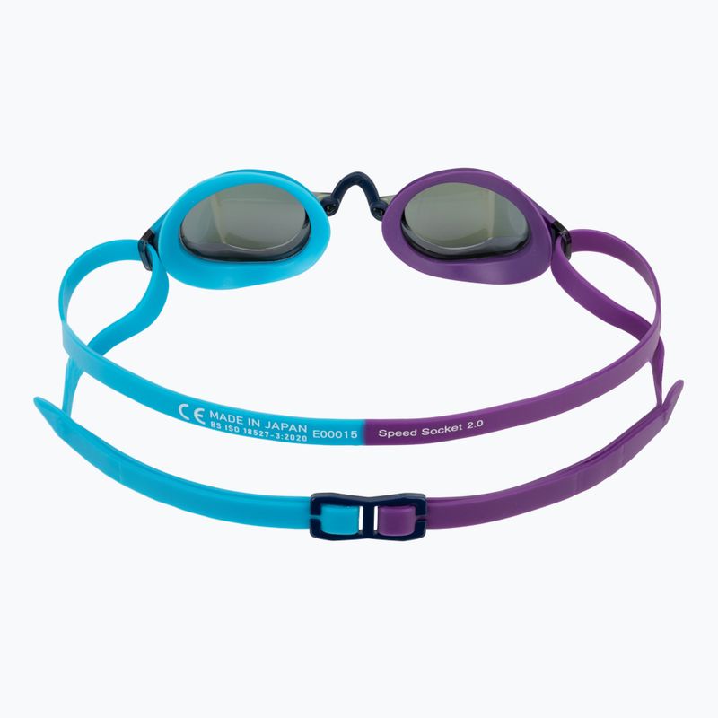Plaukimo akiniai Speedo Fastskin Speedsocket 2 Mirror Mayan Blue/Galaxy Grape/Smoke/Iris Mirror 4