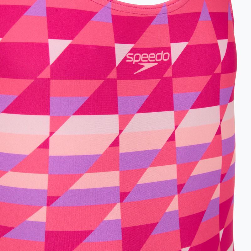 Vaikiškas vientisas maudymosi kostiumėlis Speedo Digital Placement Splashback pink/glassy pink 3