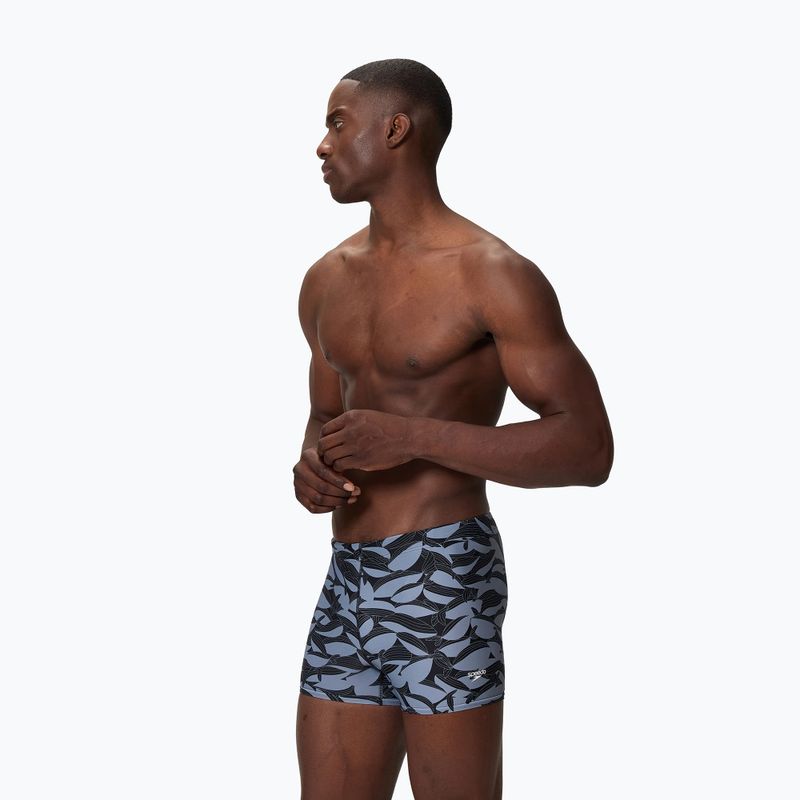 Vyriškos maudymosi trumpikės Speedo Print Beachstar Square Leg Anthracite/Coin Grey 3