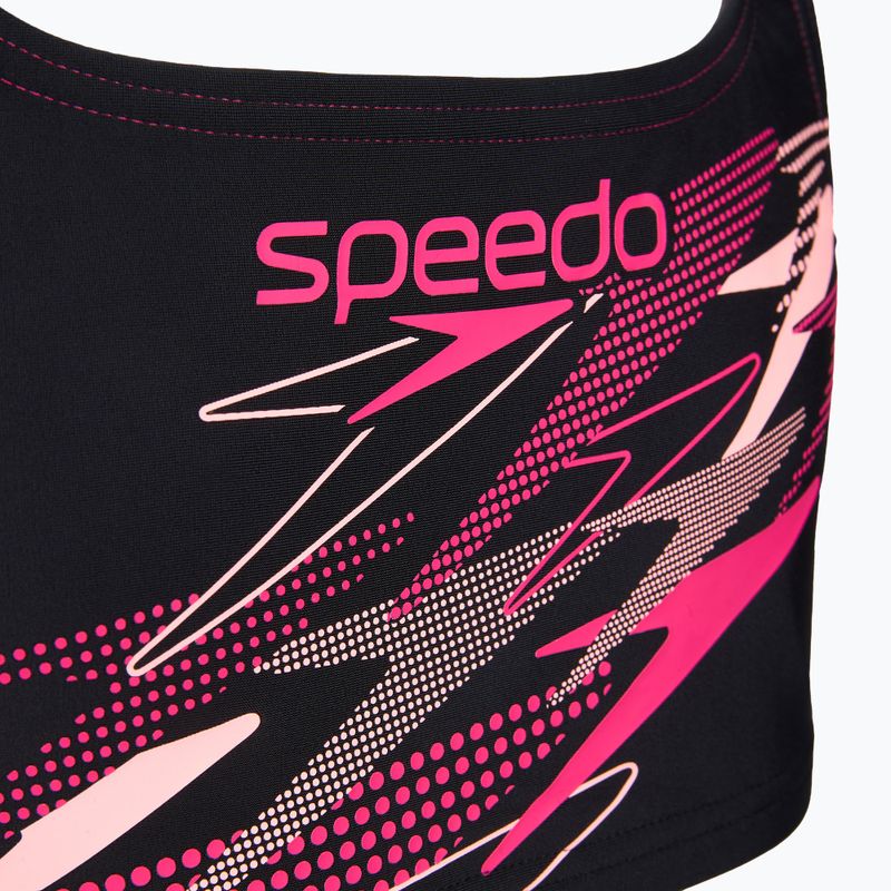 Dviejų dalių maudymosi kostiumėlis vaikams Speedo Medley Logo Racerback 2pc anthracite/pink 5