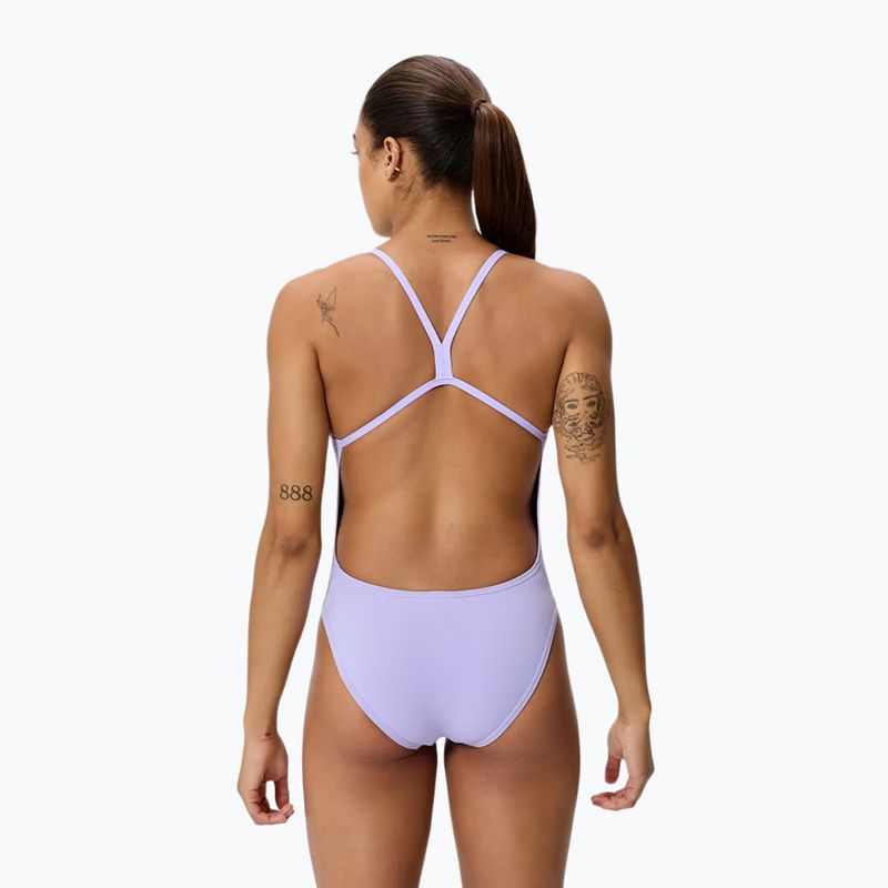 Moteriškas vientisas plaukimo kostiumėlis Speedo FL Solid V-Back 2.0 bright lavender 2