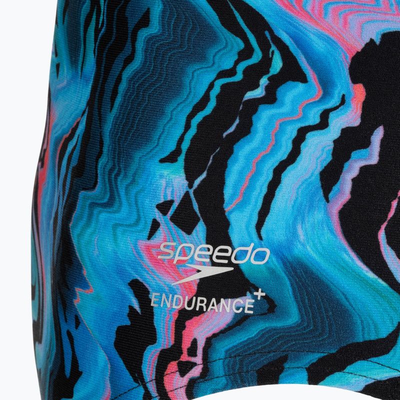 Moteriškas vientisas plaukimo kostiumėlis Speedo Printed Web Back canyon ombre/black 3