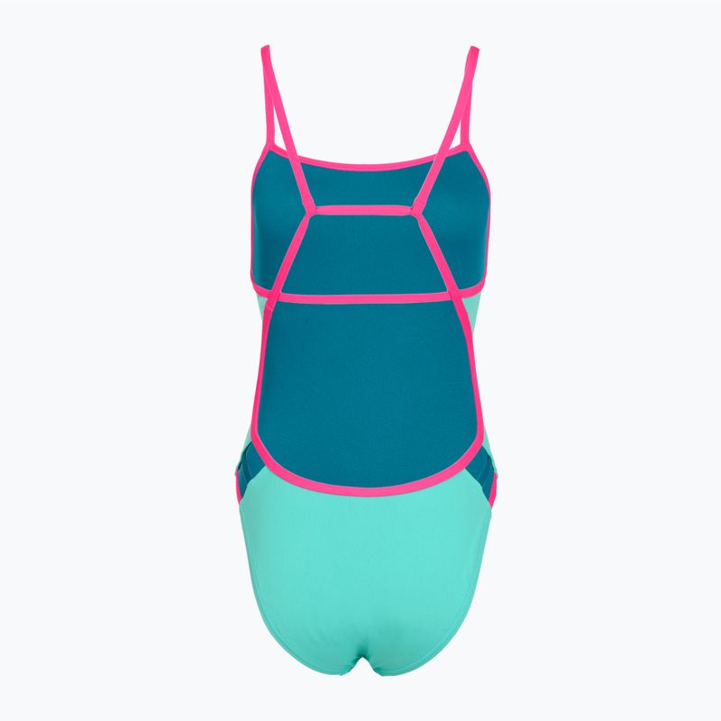 Moteriškas vientisas plaukimo kostiumėlis Speedo Solid Tri aqua breeze 2