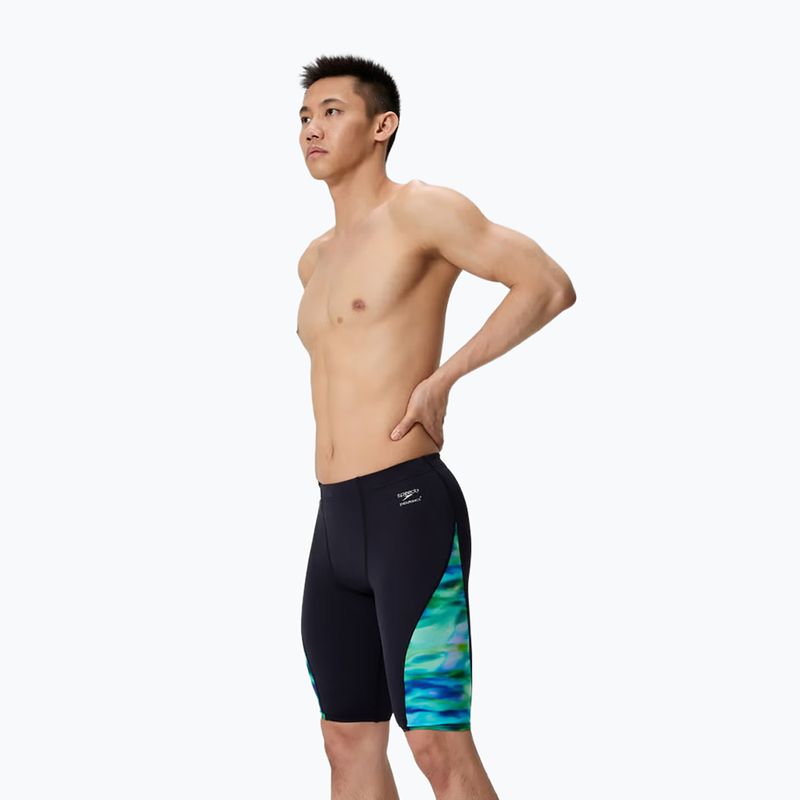 Vyriški plaukimo šortai Speedo Printed Side Spliced sunset grove/black 3