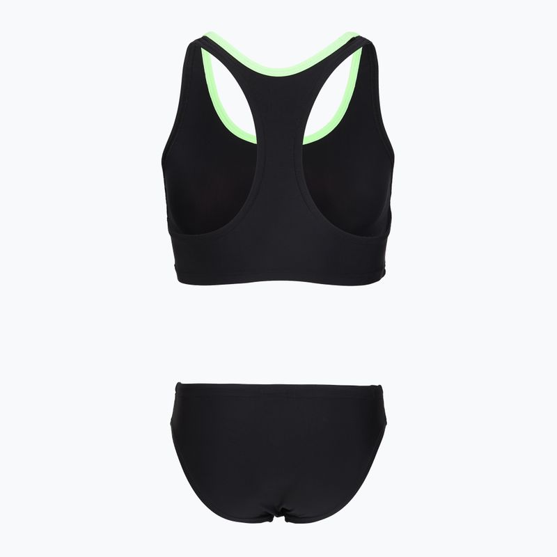 Moteriškas dviejų dalių maudymosi kostiumėlis Speedo Placement Raceback 2pc anthracite/clover 2