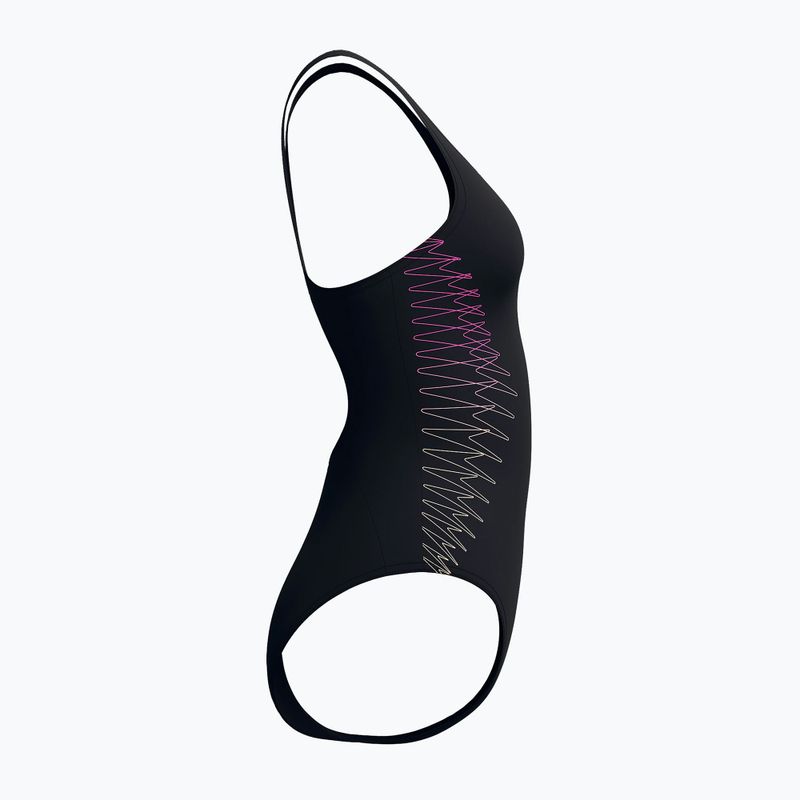 Moteriškas vientisas maudymosi kostiumėlis Speedo Placement Muscleback anthracite/clover 9