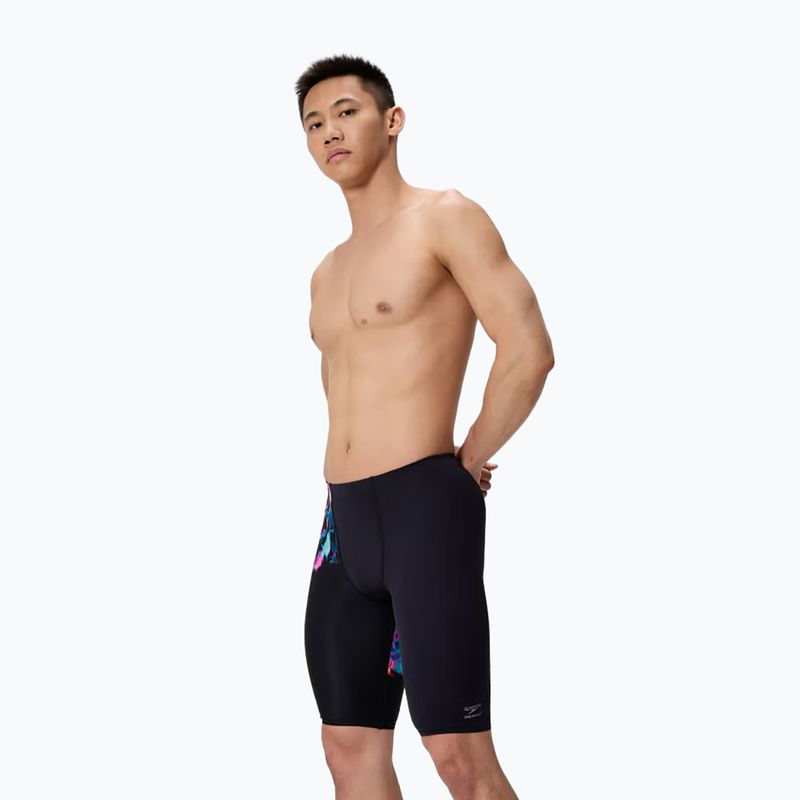 Vyriški plaukimo šortai Speedo Placement Aquashort glitchy garden/black 3