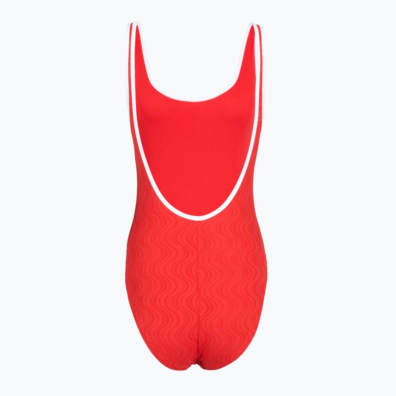 Moteriškas vientisas plaukimo kostiumėlis Speedo Texture Bound Scoop high risk red/bright white 2
