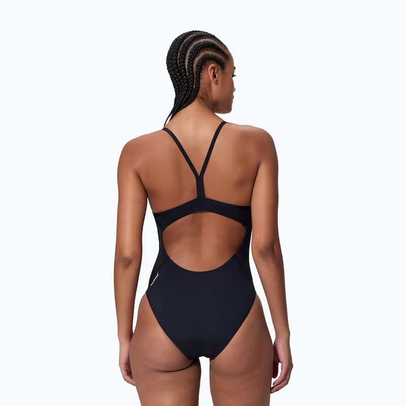 Moteriškas vientisas plaukimo kostiumėlis Speedo Endurance+ Logo Thin Strap anthracite 2