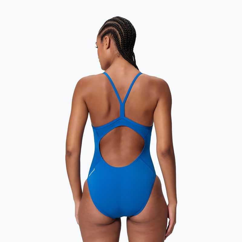 Moteriškas vientisas plaukimo kostiumas Speedo Endurance+ Logo Thin Strap Turkish Sea 2