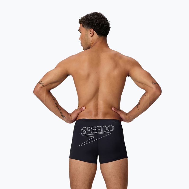 Vyriškos maudymosi trumpikės Speedo Endurance+ Logo Aquashort anthracite 2