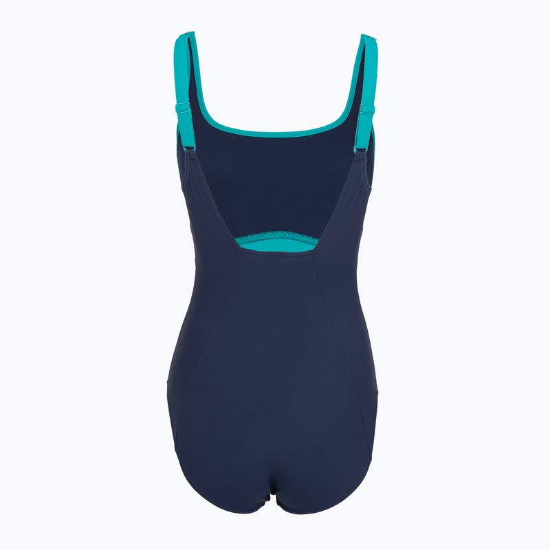 Moteriškas vientisas maudymosi kostiumėlis Speedo Shaping Contour Eclipse peacock teal/peacoat 2