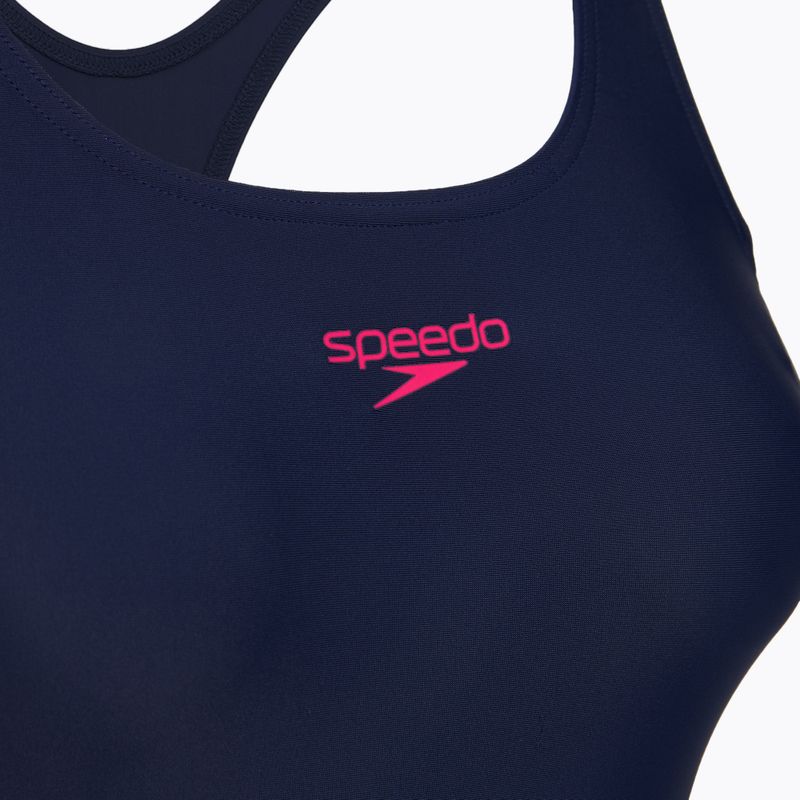 Moteriškas vientisas maudymosi kostiumėlis Speedo Colourblock Splice 2.0 peacoat/pink 5