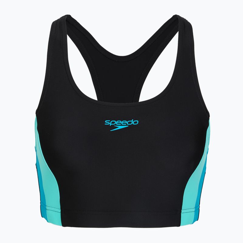 Moteriškas vientisas maudymosi kostiumėlis Speedo Colourblock Splice 2.0 anthracite/mayanblue 3