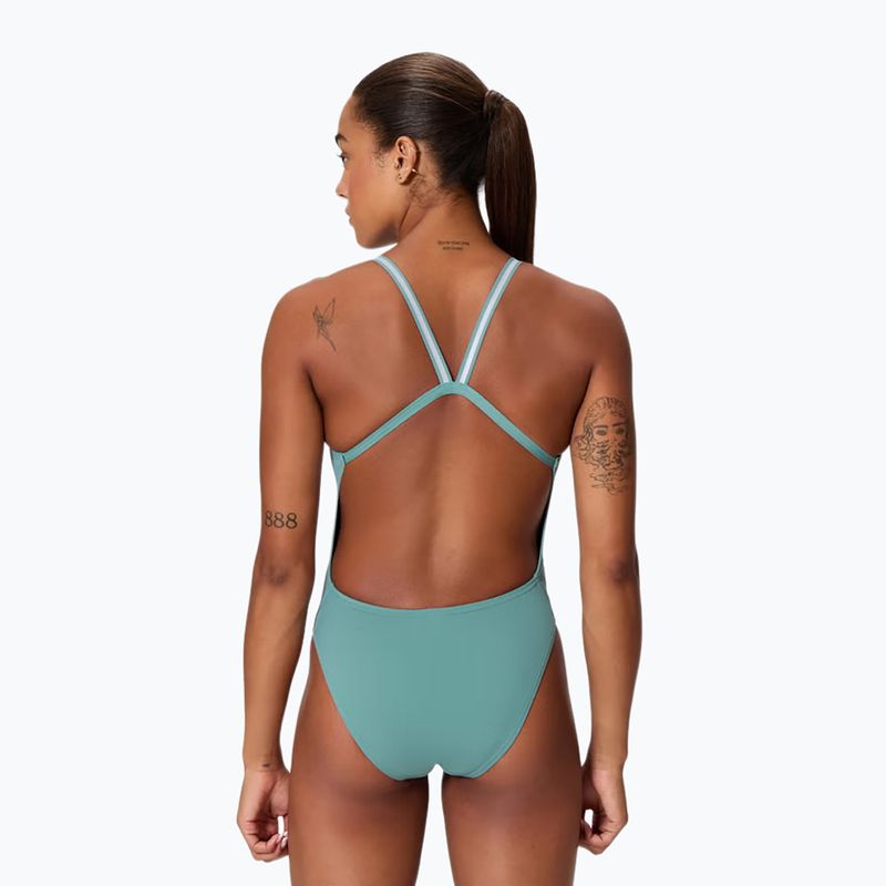 Moteriškas vientisas plaukimo kostiumėlis Speedo Active Back storm green 2