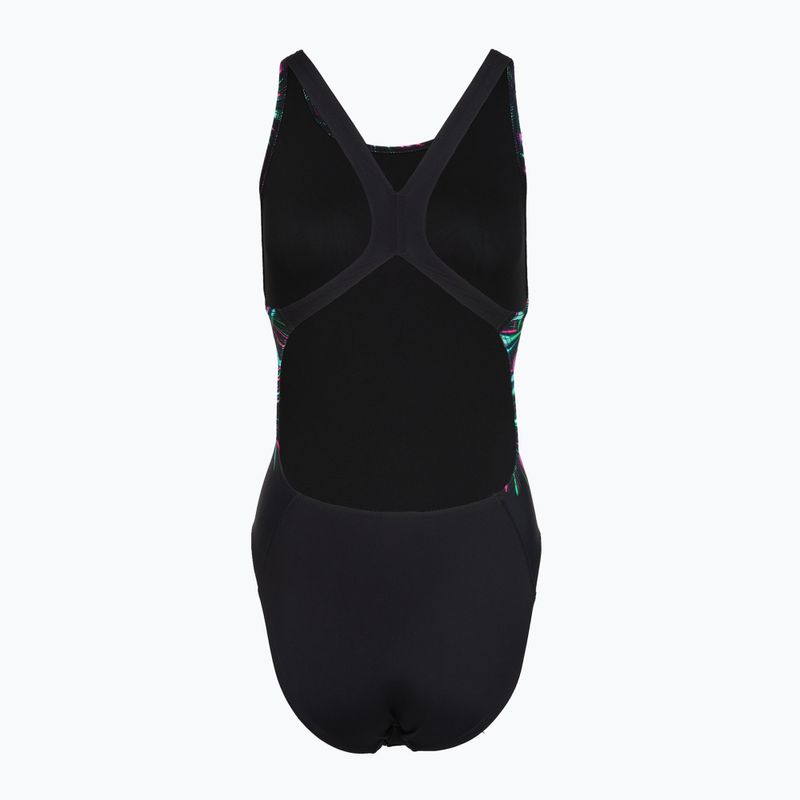 Moteriškas vientisas maudymosi kostiumėlis Speedo FL Placement Printed Powerback firework burst/black 2