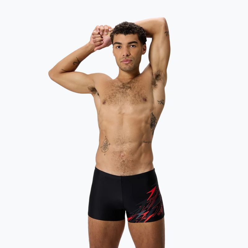 Vyriškos maudymosi trumpikės Speedo Medley Logo Aquashort anthracite/hrr 2