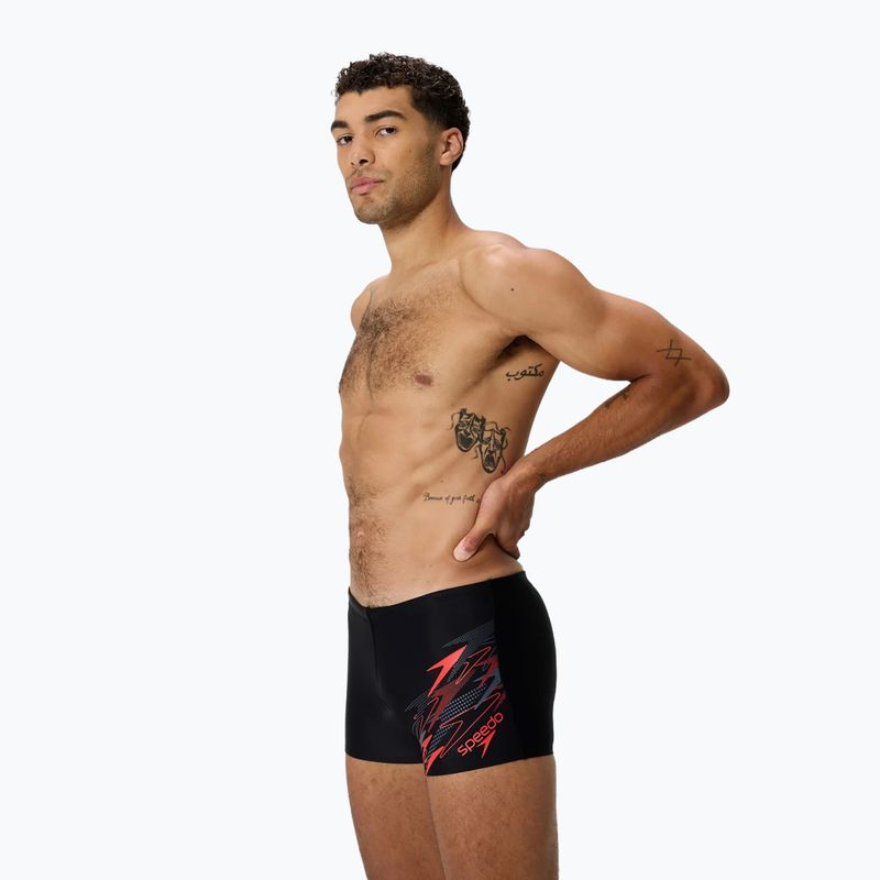 Vyriškos maudymosi trumpikės Speedo Medley Logo Aquashort anthracite/hrr 4