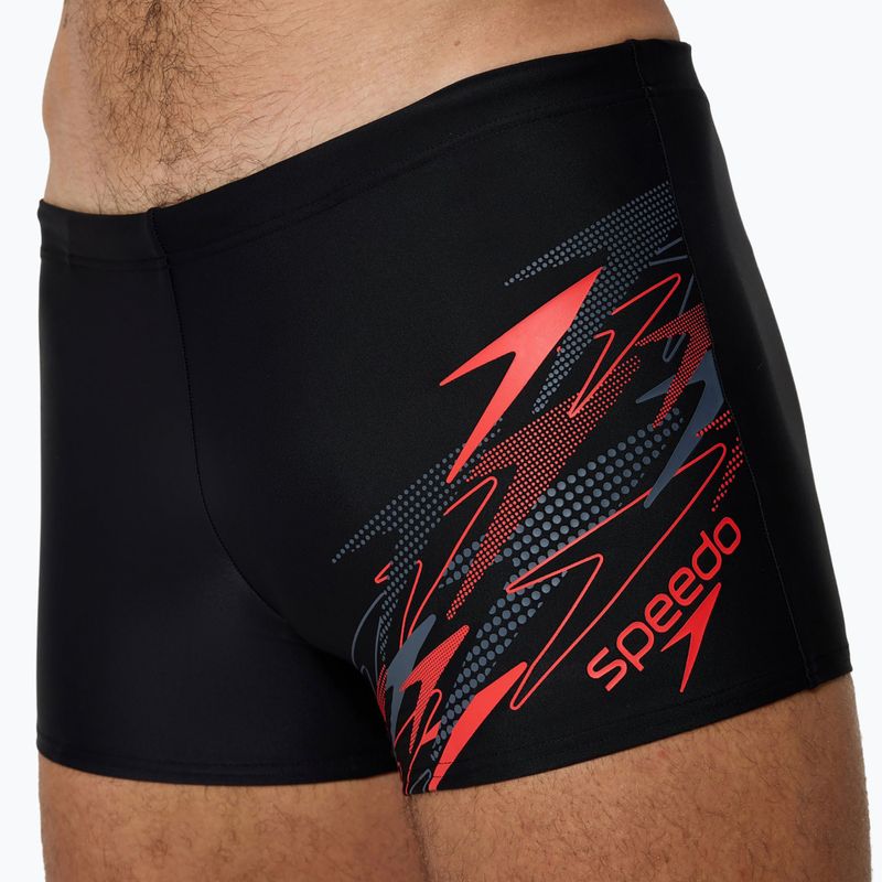 Vyriškos maudymosi trumpikės Speedo Medley Logo Aquashort anthracite/hrr 5