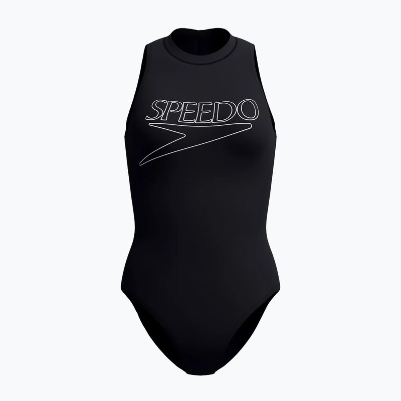 Moteriškas vientisas maudymosi kostiumėlis Speedo Endurance+ Logo Hydrasuit anthracite 3