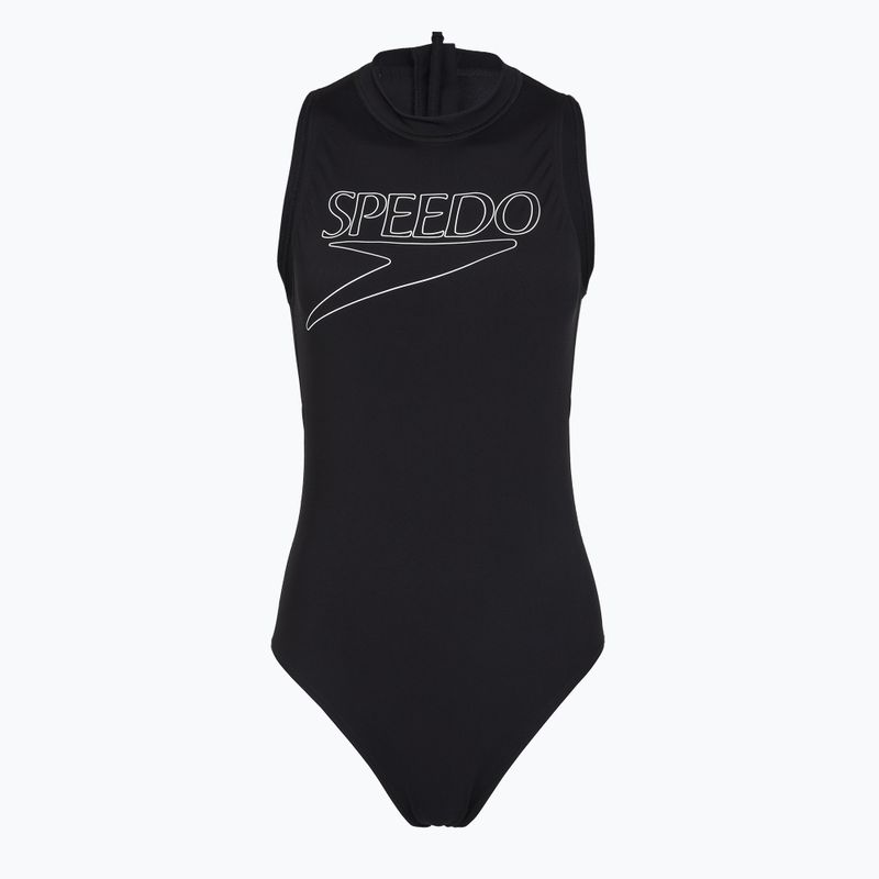 Moteriškas vientisas maudymosi kostiumėlis Speedo Endurance+ Logo Hydrasuit anthracite 3