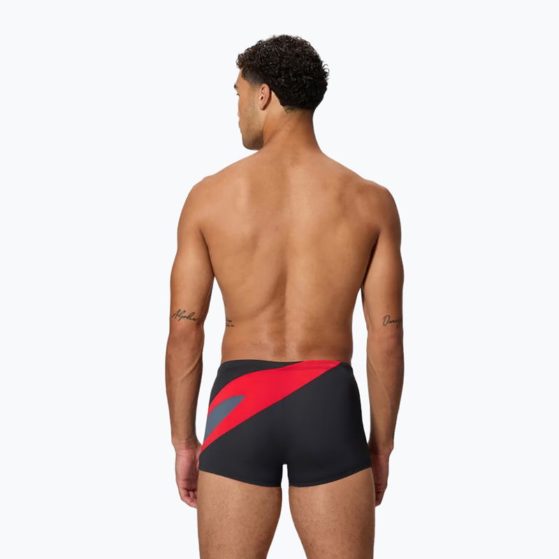 Vyriškos maudymosi trumpikės Speedo Hyperboom Aquashort anthracite/high risk red 2