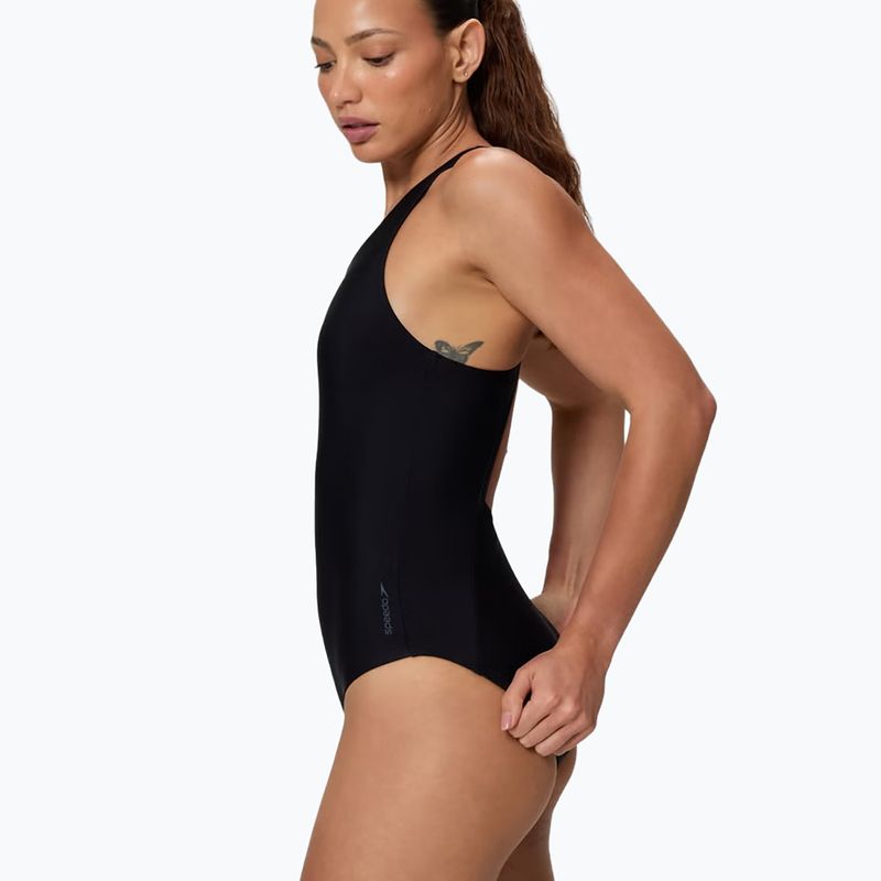 Moteriškas vientisas plaukimo kostiumėlis Speedo Colorblock Ultraback 2.0 anthracite 3