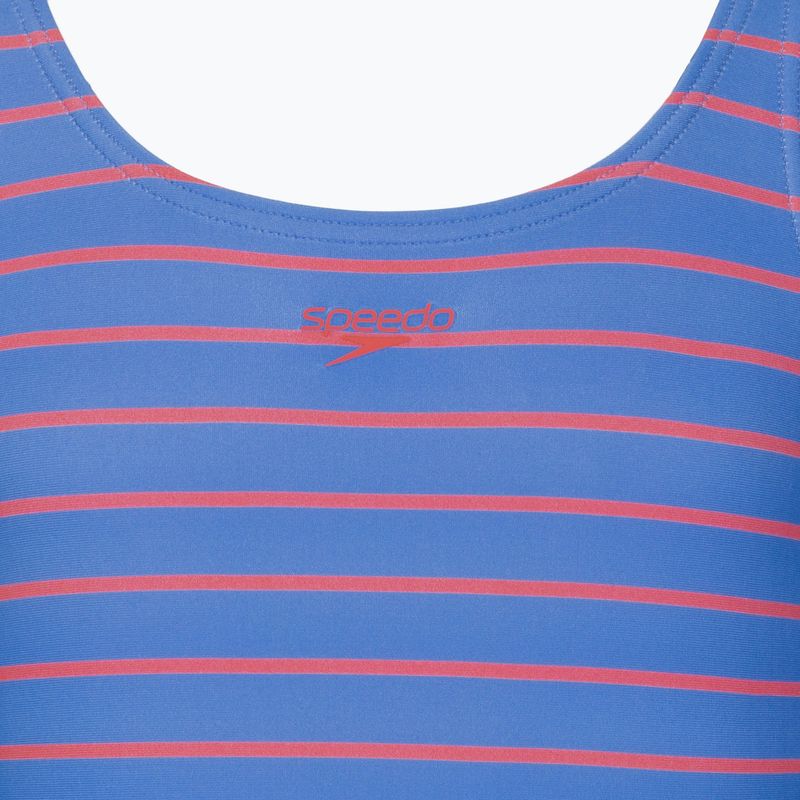 Vaikiškas vientisas maudymosi kostiumėlis Speedo Stripe Print Medalist periwinkle blue 3