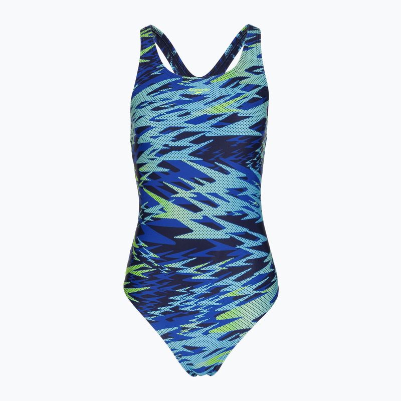Moteriškas vientisas maudymosi kostiumėlis Speedo Hyperboom Print Medalist peacoat 6