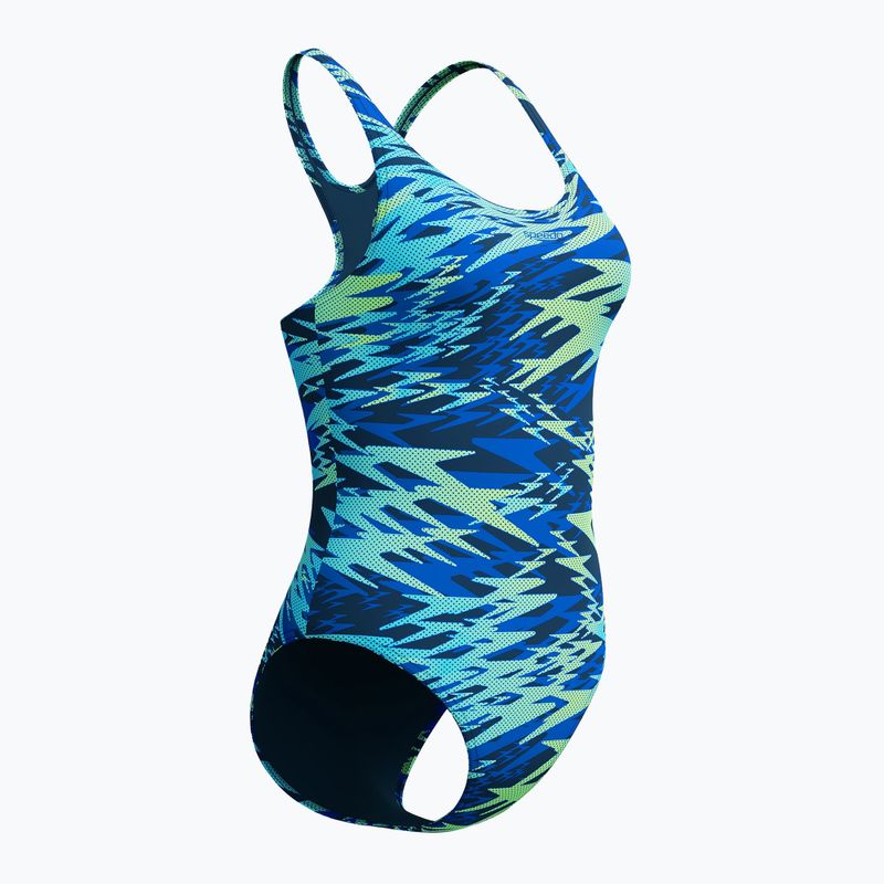 Moteriškas vientisas maudymosi kostiumėlis Speedo Hyperboom Print Medalist peacoat 7