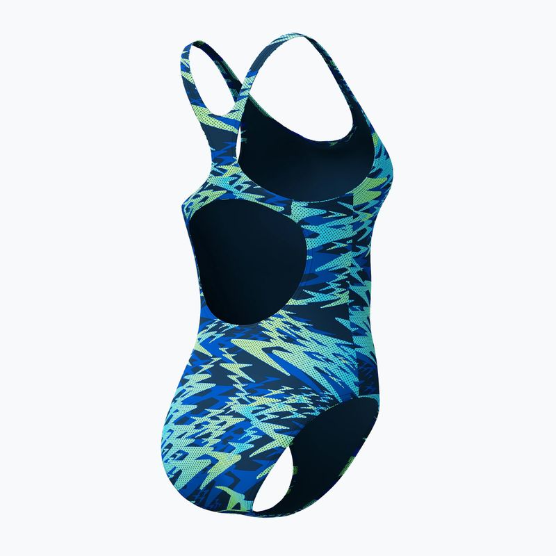 Moteriškas vientisas maudymosi kostiumėlis Speedo Hyperboom Print Medalist peacoat 8