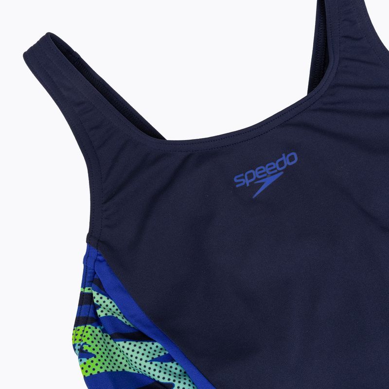 Moteriškas vientisas maudymosi kostiumėlis Speedo Hyperboom Splice Muscleback Legsuit peacoat/sapphire 3