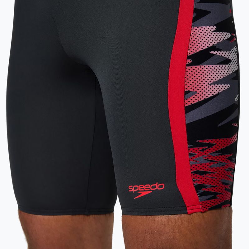 Vyriški plaukimo šortai Speedo Hyper Boom Splice anthracite/high risk red 4