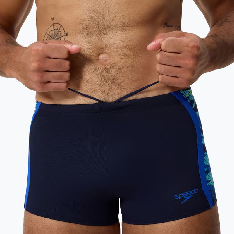 Maudymosi trumpikės Speedo Hyperboom Splice Aquashort peacoat/deep sapphire 4