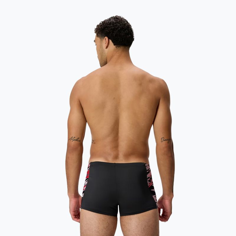 Maudymosi trumpikės Speedo Hyperboom Splice Aquashort anthracite/high risk red 2