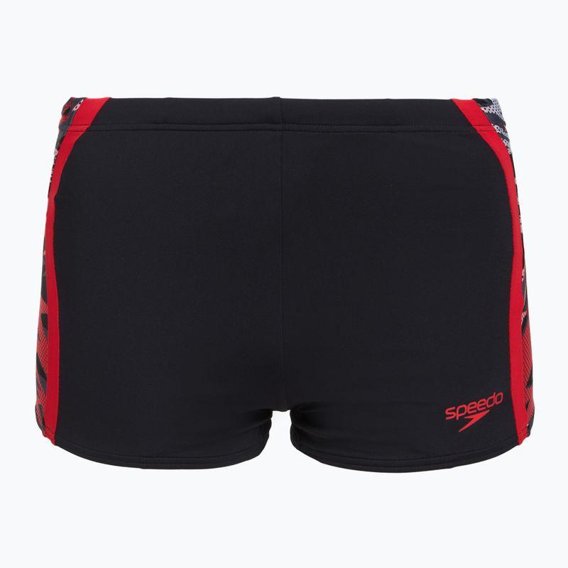 Maudymosi trumpikės Speedo Hyperboom Splice Aquashort anthracite/high risk red