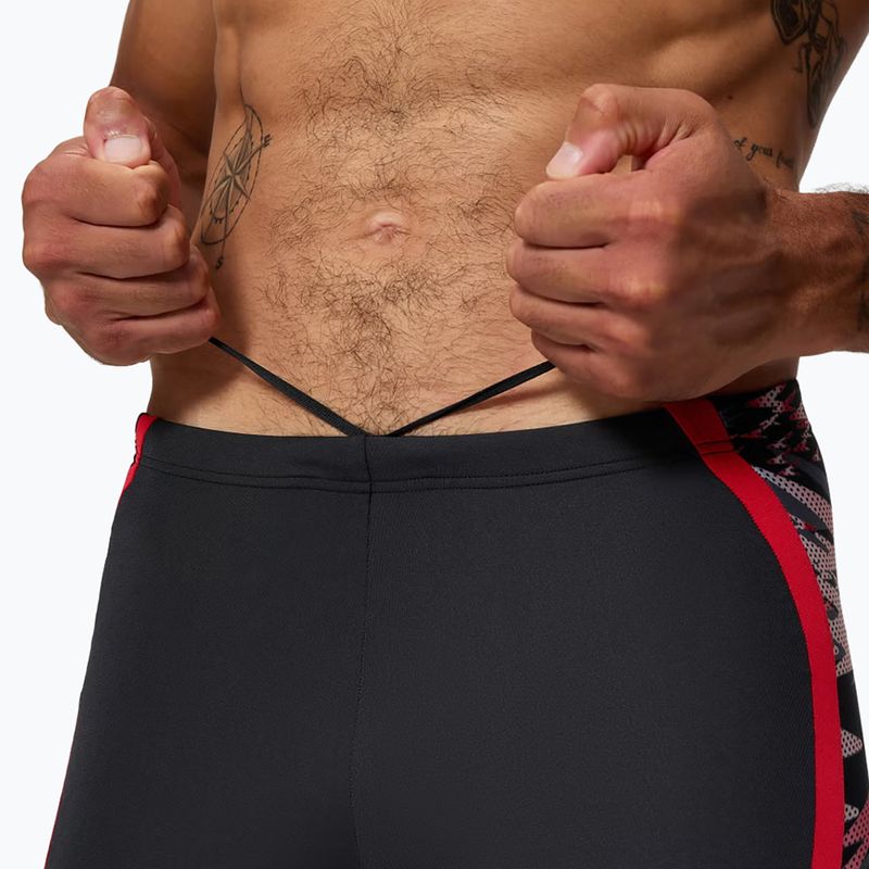 Vyriški plaukimo šortai Speedo Hyper Boom Splice Mid anthracite/high risk red 4