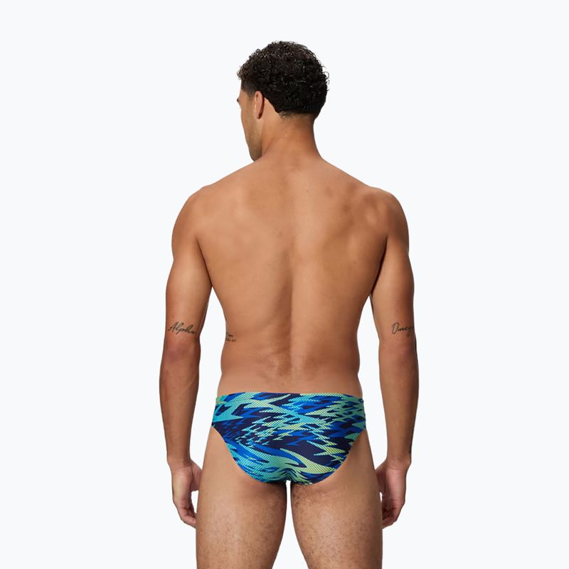 Vyriškos plaukimo glaudės Speedo Hyperboom Print Brief 2.5" peacoat/deep sapphire 2