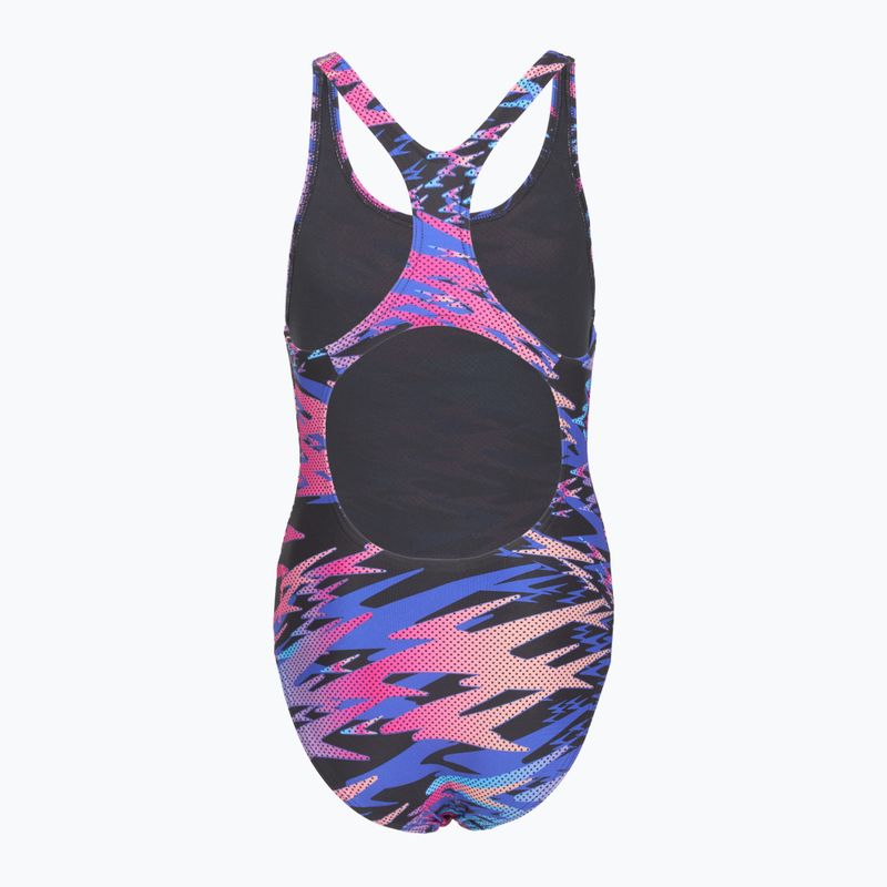 Vaikiškas vientisas plaukimo kostiumėlis Speedo Hyperboom Print Medalist anthracite 2