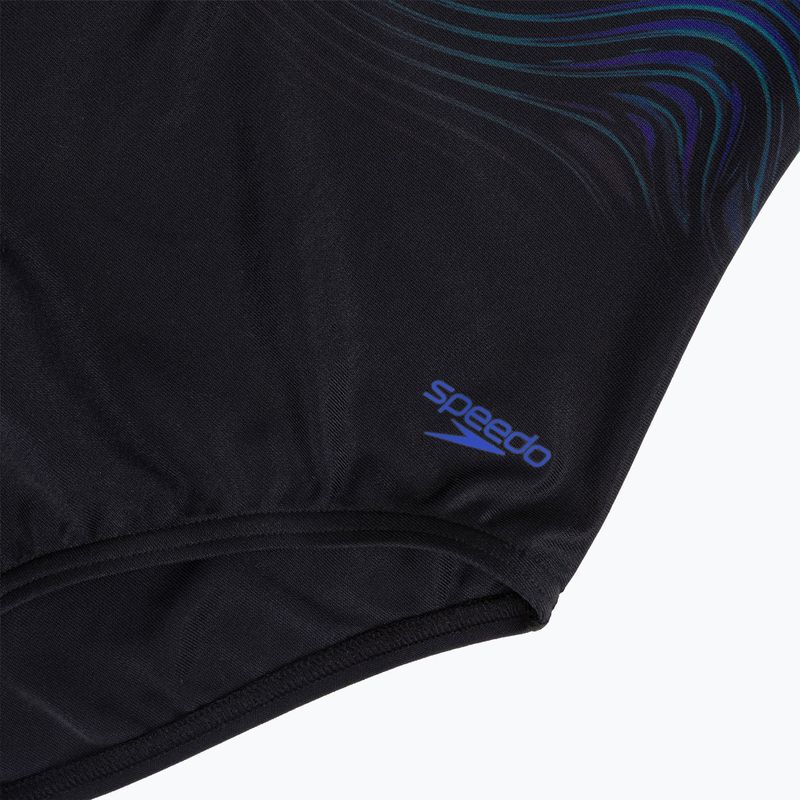 Moteriškas vientisas maudymosi kostiumėlis Speedo Print Hydrasuit anthracite 3