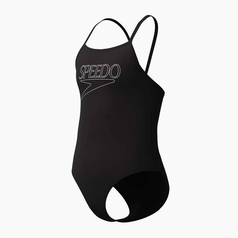 Vaikiškas vientisas plaukimo kostiumėlis Speedo Endurance+ Logo Thinstrap anthracite 3