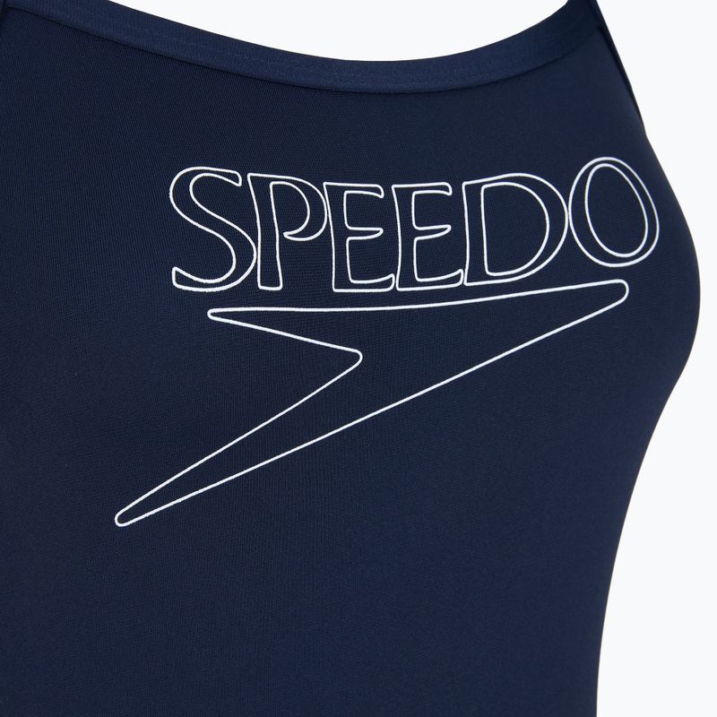 Vaikiškas vientisas maudymosi kostiumėlis Speedo Endurance+ Logo Thinstrap peacoat 3