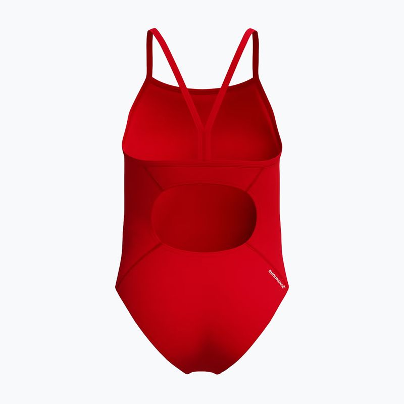 Vaikiškas vientisas plaukimo kostiumėlis Speedo Endurance+ Logo Thinstrap high risk red 2
