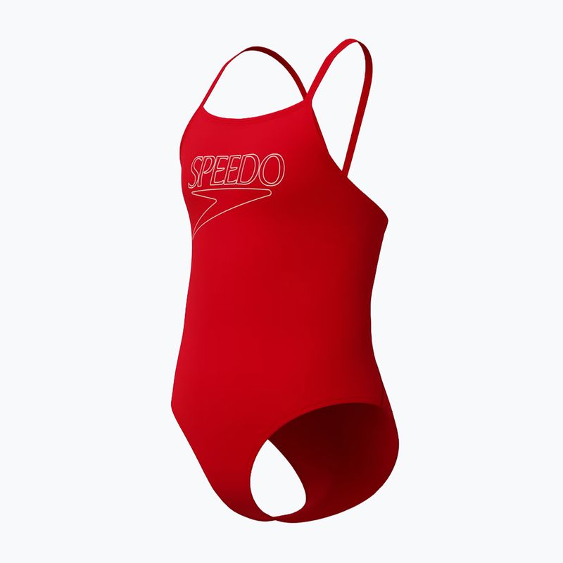 Vaikiškas vientisas plaukimo kostiumėlis Speedo Endurance+ Logo Thinstrap high risk red 3