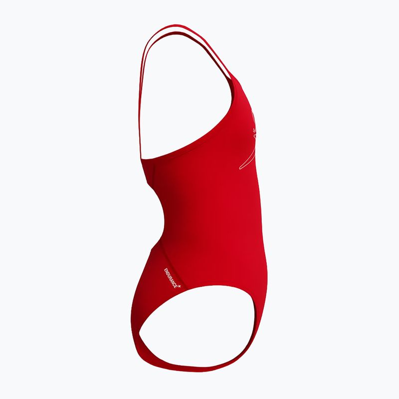 Vaikiškas vientisas plaukimo kostiumėlis Speedo Endurance+ Logo Thinstrap high risk red 4