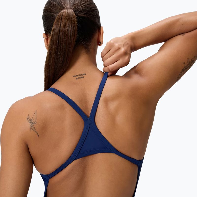 Moteriškas vientisas plaukimo kostiumėlis Speedo Solid EnduraSoft Turnback team navy 4